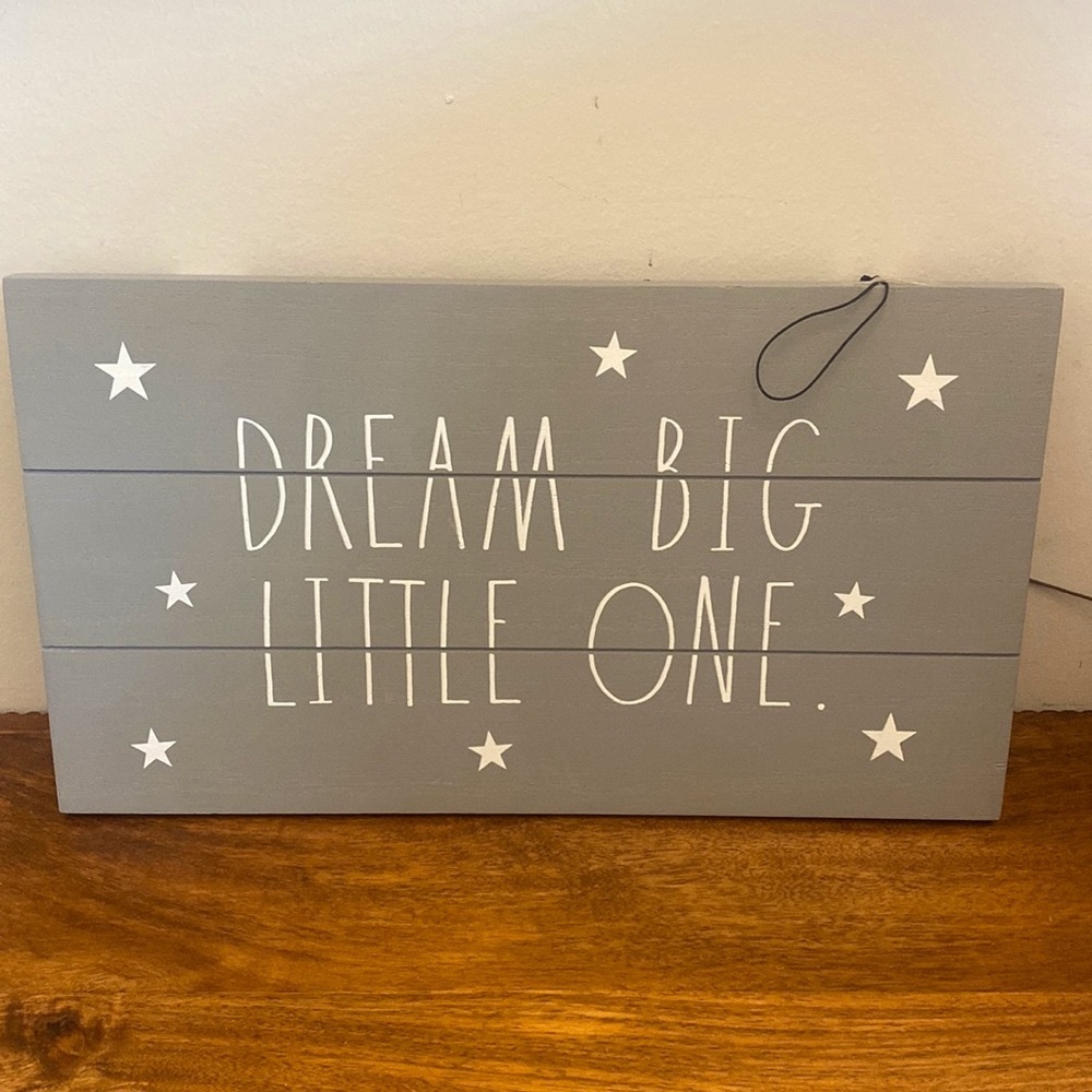 NEW Rae Dunn, “Dream Big, Little One”, Nursery/Toddler Room, Wall Hangin… - Picture 3 of 13